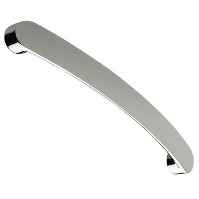 Hafele Harrington D Cupboard Pull Handles (160mm c/c), Polished Chrome OR Brushed Satin Nickel - 111.85.223 POLISHED CHROME - 160mm c/c