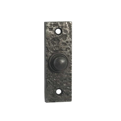 Frelan Hardware Bell Push (76mm x 25mm), Pewter Finish - PEW118 PEWTER FINISH