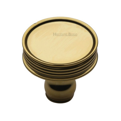 Heritage Brass Venetian Design Cabinet Knob, Polished Brass - C4547-PB  POLISHED BRASS - 32mm