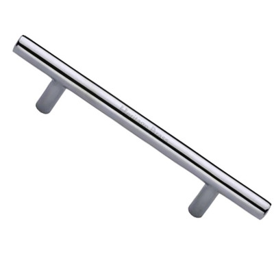 Heritage Brass T Bar Design Cabinet Pull Handle (101mm, 128mm, 160mm OR 203mm C/C), Polished Chrome - C0361-PC POLISHED CHROME - 101mm C/C