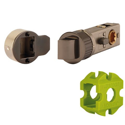 Excel Jigtech 3 Inch Privacy Smartlatch (Bolt Through), Black Nickel Finish - JTL4322 PRIVACY SMARTLATCH 75MM (3 INCH) BLACK NICKEL FINISH