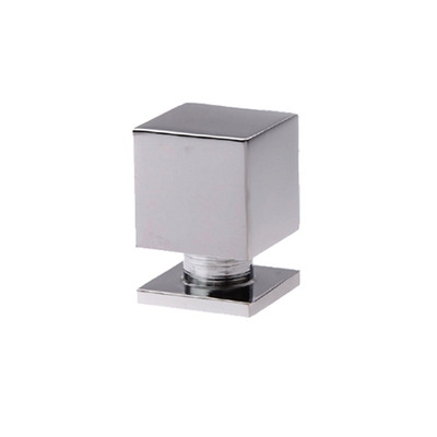 Prima Cube Cupboard Knob (25mm), Polished Chrome - BC1397 POLISHED CHROME - 18mm