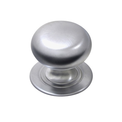 Prima Victorian Solid Cupboard Knob (25mm, 32mm Or 38mm), Satin Chrome - SCP140 B) SATIN CHROME - 25mm