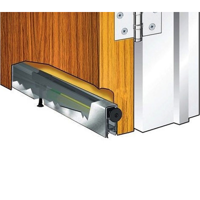 Eurospec Intumescent Top 37dB (Mortice) Drop Down Seal (Various Lengths), Satin Anodised Aluminium - ES1200 TOP 37 dB DROP DOWN SEAL - 1030mm