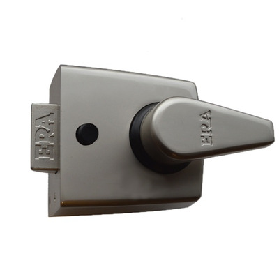 ERA 1630 Non-Deadlocking Nightlatch, Satin Chrome With Satin Chrome Cylinder - L14712 SATIN CHROME - STANDARD 60mm