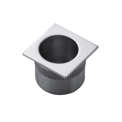 Carlisle Brass Manital Sliding Door Small Square Flush Pull (30mm x 30mm), Various Finishes - ART56Q SATIN CHROME - 30mm x 30mm