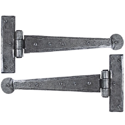 From The Anvil Penny End T-Hinge (Various Sizes), Pewter - 33650 (sold in pairs) 18" T-HINGE (PAIR), PEWTER