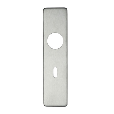 Zoo Hardware ZCS Architectural Short Cover Plates, Satin Stainless Steel - ZCS41SS (sold in pairs) LOCK COVER PLATE (WITH KEYHOLE)