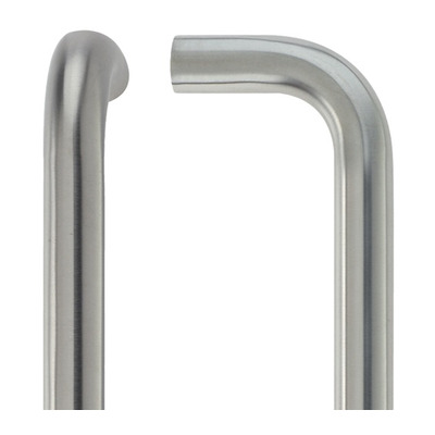 Zoo Hardware ZCS2 Contract D Pull Handles (19mm or 22mm Bar Diameter), Satin Stainless Steel - ZCS2D150BS SATIN STAINLESS STEEL - 19mm x 150mm c/c