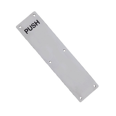 Zoo Hardware ZAS Radius PUSH Finger Plates (Various Sizes), Satin Stainless Steel - ZAS30R SATIN STAINLESS STEEL - 75mm x 650mm