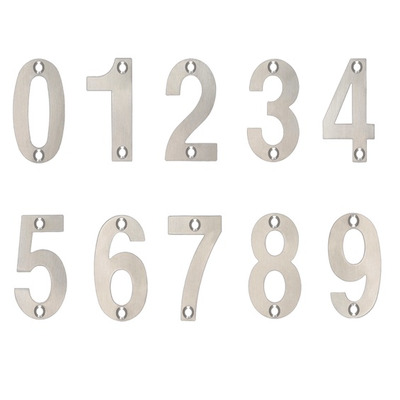 Zoo Hardware ZSN Numerals 102mm (0-9), Satin Stainless Steel - ZSNBSS SATIN STAINLESS STEEL - 3