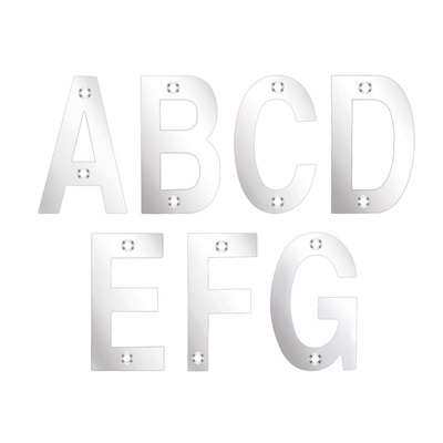 Zoo Hardware ZSN Letters 75mm (A-G), Polished Stainless Steel - ZSNPS75 POLISHED STAINLESS STEEL - D