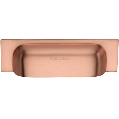 Heritage Brass Cabinet Drawer Pull Handle (76mm/96mm OR 152mm/178mm C/C), Satin Rose Gold - C2766-SRG SATIN ROSE GOLD - 76mm & 96mm C/C