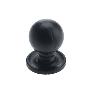 Zoo Hardware Foxcote Foundries Round Cupboard Knob (36.5mm), Black Antique - FF32 BLACK ANTIQUE
