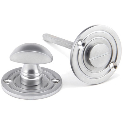 From The Anvil Round Bathroom Thumbturn, Satin Chrome - 91996 SATIN CHROME