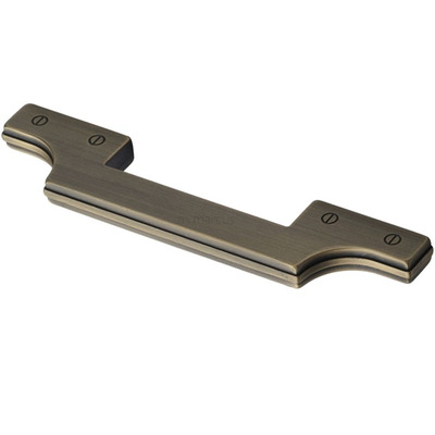 M Marcus Detroit Industrial Cabinet Pull Handle (128mm C/C), Distressed Brass - VF085 128-DB DISTRESSED BRASS