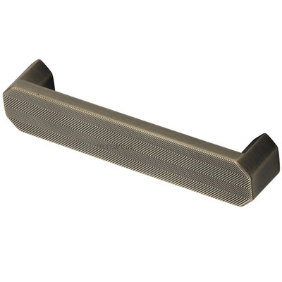 M Marcus Canyon Industrial Cabinet Pull Handle (128mm C/C), Distressed Brass - VF088 128-DB DISTRESSED BRASS