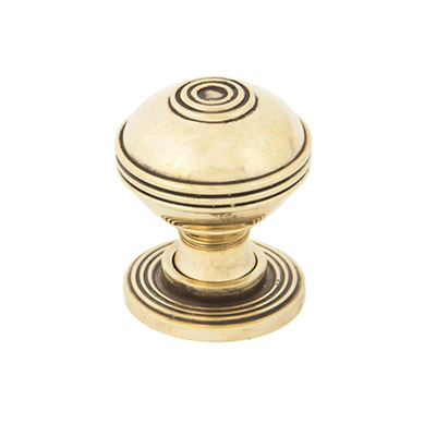 Spira Brass Preston Cupboard Door Knob (32mm OR 38mm), Aged Brass - SB2305AB AGED BRASS - 32mm
