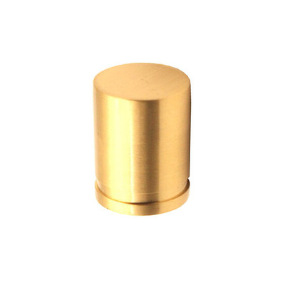 Spira Brass Cylinder Cupboard Pull Knob (25mm), Satin Brass - SB2312SB SATIN BRASS