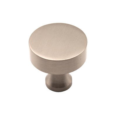 Spira Brass Round Cupboard Door Knob (38mm Diameter), Satin Silver - SB2316SS SATIN SILVER