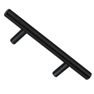 Access Hardware T Bar Cabinet Pull Handles (Various Sizes), Matt Black - P110505BL MATT BLACK - 256mm c/c