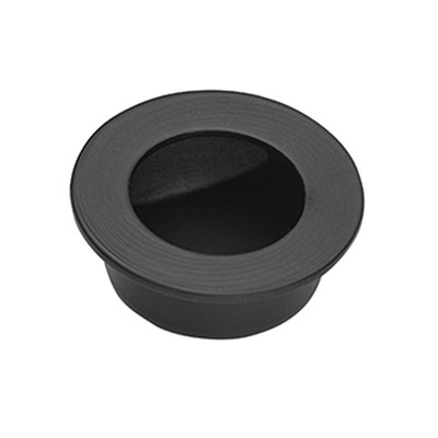 Access Hardware Round Flush Pull Handle (30mm Diameter), Matt Black - X88100BL MATT BLACK - 30mm