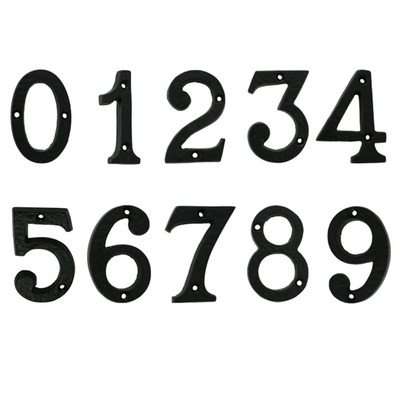 Carlisle Brass Ludlow Foundries Face Fix Door Numerals (0-9), Black Antique - LF5549 BLACK ANTIQUE - 6