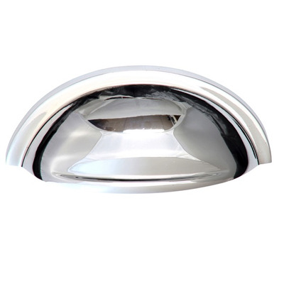 Prima Concealed Hooded Cupboard Cup Pull Handle (90mm x 45mm), Polished Chrome - BC2006 POLISHED CHROME