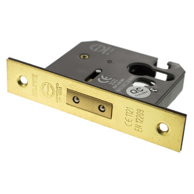 Atlantic Euro Cylinder Mortice Deadlock (2.5 Inch OR 3 Inch), Polished Brass - ALKDEADE25PB 64mm (2.5 INCH) POLISHED BRASS