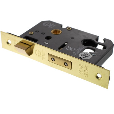 Atlantic Euro Cylinder Mortice Sash Lock (2.5 Inch OR 3 Inch), Polished Brass - ALKSASHE25PB 64mm (2.5 INCH) POLISHED BRASS