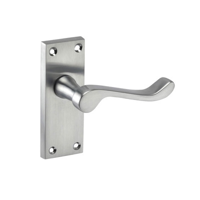 Access Hardware M Series Victorian Scroll Door Handles, Satin Chrome - M01013SC (sold in pairs) BATHROOM - (153mm x 40mm)