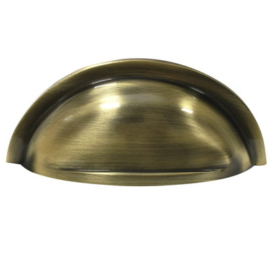 Prima Concealed Hooded Cupboard Cup Pull Handle (90mm x 45mm), Antique Brass - XL2006 ANTIQUE BRASS