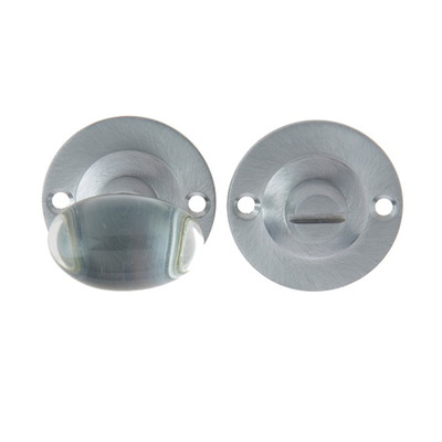 Frelan Hardware Glass Bathroom Turn & Release (36mm Rose Diameter), Satin Chrome - JH6001SC SATIN CHROME