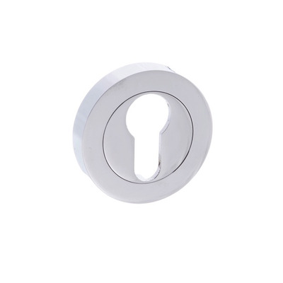 Atlantic Status Euro Profile Escutcheons, Polished Chrome Finish - S2ESCERPC (sold in pairs) POLISHED CHROME - EURO PROFILE (CYLINDER HOLE)