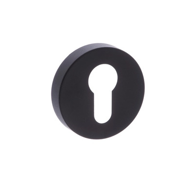 Atlantic Status Euro Profile Escutcheons, Matt Black Finish - S4ESCERMB (sold in pairs) MATT BLACK - EURO PROFILE (CYLINDER HOLE)