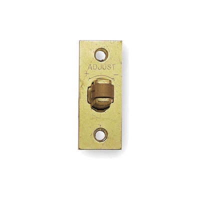 Frelan Hardware Adjustable Rollerbolt Catch With Brass Roller, Polished Brass - J8072PB POLISHED BRASS