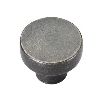 M Marcus Helios Cabinet Knob (32mm OR 38mm), White Rustic Solid Bronze - WM3880 PEWTER PATINA ON WHITE BRONZE - 32mm