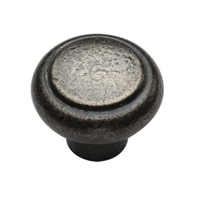 M Marcus Newport Cabinet Knob (32mm OR 38mm), White Rustic Solid Bronze - WM3990 PEWTER PATINA ON WHITE BRONZE - 32mm