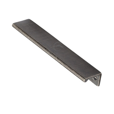 M Marcus Edge Cabinet Pull Handle (38mm, 76mm OR 152mm Lengths), White Rustic Solid Bronze - WM3384 PEWTER PATINA ON WHITE BRONZE - 38mm