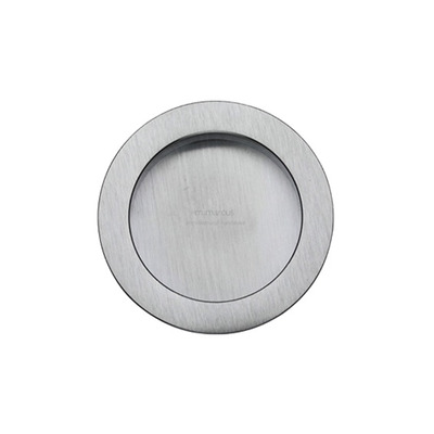 Heritage Brass Sliding Round Flush Pull Pair, Satin Chrome - RD2322-SC (sold in pairs) SATIN CHROME