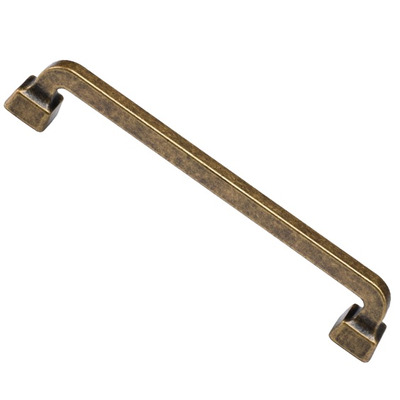 Heritage Brass Stilo Cabinet Pull Handle (96mm, 160mm OR 320mm C/C), Distressed Brass - TK5217-096-DBS DISTRESSED BRASS FINISH - 96mm C/C