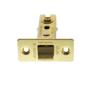 Atlantic Hardware 2.5 OR 3 Inch Tubular Latches (Bolt Through), Polished Brass - ALCE25PB 64mm (2.5 INCH) POLISHED BRASS