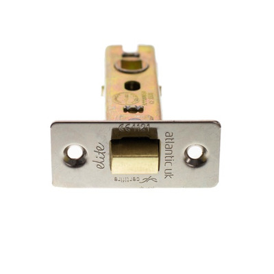 Atlantic Hardware 2.5 OR 3 Inch Tubular Latches (Bolt Through), Polished Nickel - ALCE25PN 76mm (3 INCH) POLISHED NICKEL