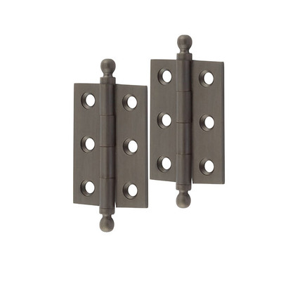 Frelan Hardware Hoxton 2 Inch Finial Cabinet Hinges, Dark Bronze - HOX800DB (sold in pairs) DARK BRONZE