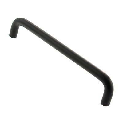 Atlantic Hardware Stainless Steel Commercial D Cabinet Pull Handle (Various Sizes), Matt Black - ACPC658MB MATT BLACK - 65mm x 8mm