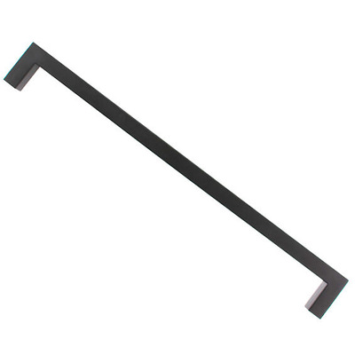 Atlantic Hardware Stainless Steel Commercial 19mm Diameter Mitred Pull Handle, Matt Black - APH45019SQMB MATT BLACK - 600mm x 19mm