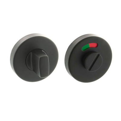 Atlantic Hardware Stainless Steel Commercial Bathroom Turn With Indicator, Matt Black - AWCRMB MATT BLACK