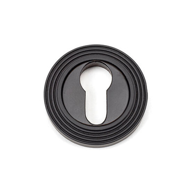 From The Anvil Euro Profile Beehive Round Escutcheon, Aged Bronze - 46123 AGED BRONZE