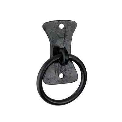 Spira Brass Flutur Cabinet Ring Drop Pull (48mm x 64mm), Black Antique - FC256 BLACK ANTIQUE