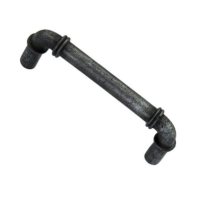Spira Brass Ribbed Cupboard Pull Handle (100mm OR 150mm), Pewter - SB104LPEW PEWTER - 100mm